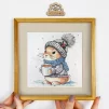 Набір для вишивки хрестиком, &quot;Зайчик з чашкою&quot; VC-047 - 1