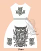 Дитяча сукня зі стрічкою "Сови"  - 1