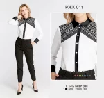 Рубашка жіноча комбінована РЖК-011