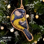 Набір для вишивки новорічної іграшки НДН-007 "Золотистогруда красуня"