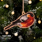 Набір для вишивки новорічної іграшки НДН-008 "Зимовий красень"