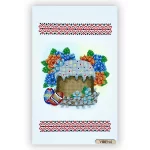 Великодній рушничок, РКВ-084 (з намистинами в комплекті) 