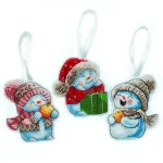 Набір для вишивки на пластиковій канві "Сніговички" VPC_071