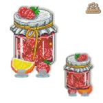 Набір для вишивки на пластиковій канві "Баночка з варенням" VPC_044