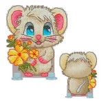 Набір для вишивки на пластиковій канві "Мишенятко" VPC_066