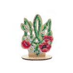 Набір для вишивки нитками по дереву "Герб України з маками та ромашками", VW 005