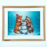 Набір для вишивки хрестиком "Сніговик і друзі" VMC_1020