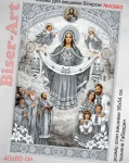 Схема для вишивки бісером  «Покрова Пресвятої Богородиці» (в сріблі) (А3063)