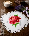 Серветка з перфорованим мереживом для вишивки (3535008)