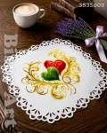 Серветка з перфорованим мереживом для вишивки (3535009)