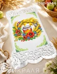 Рушник з перфорованим мереживом та атласною підкладкою (4560-9144)