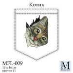 Купити Набір для вишивки хрестиком на водорозчинній канві, "Котик", MFL-009 Набір для вишивки хрестиком на водорозчинній канві, "Котик", MFL-009