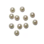 Напівнамистини пришивні, білі перлинові ( 8 мм)
