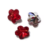 Каміння пришивне "Квітка", червоне 