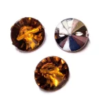 Каміння пришивне, темно-янтарне 