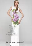 Сукня довга, без рукавів "Розкішна троянда-2" 