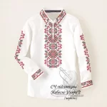 Дитяча сорочка для хлопчика "Небесні узори-2" (червоні)