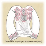 Сорочка "Мотиви з центру" (червоно-чорна) 