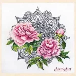 Набір для вишивки хрестиком "Мереживні півонії" 