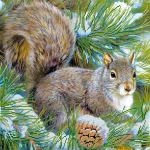 Схема під вишивку бісером " Білочка" 