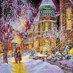 Схема під вишивку бісером "Зима в місті" 