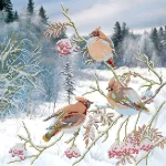 Схема під вишивку бісером "Омелюхи прилетіли" 