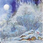 Схема під вишивку бісером "При місяці" 