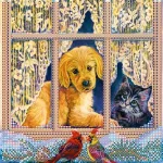 Схема під вишивку бісером "Біля вікна" 