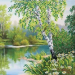 Схема під вишивку бісером "Берізки" 