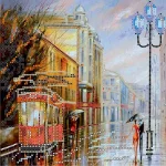 Схема під вишивку бісером "Дощовий вечір" 