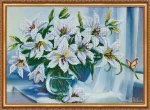 Набір для вишивки бісером "Білі лілеї" 