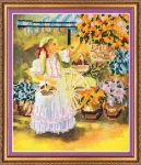 Набір для вишивки бісером "Маленька квіткарка" 