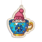 Новорічна іграшка підвіс на ялинку – Захований у чашці FNGi-052