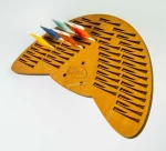 Підставка для бобін (шпуль) ТМ Embroidery Craft з магнітом для голок 45 прорізів. Прорізи з фіксатором 24*13 волоський горіх PB-002g