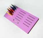 Підставка для бобін (шпуль) ТМ Embroidery Craft з магнітом для голок 15 прорізів 18*8 лаванда PB-009l