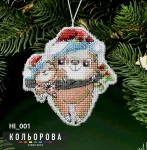 Новорічна іграшка на пластиковій основі НІ_001 "Весела сімейка"