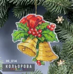 Новорічна іграшка на пластиковій основі НІ_014 "Мелодія Різдва"