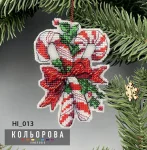 Новорічна іграшка на пластиковій основі НІ_013 "Різдвяні смаколики"