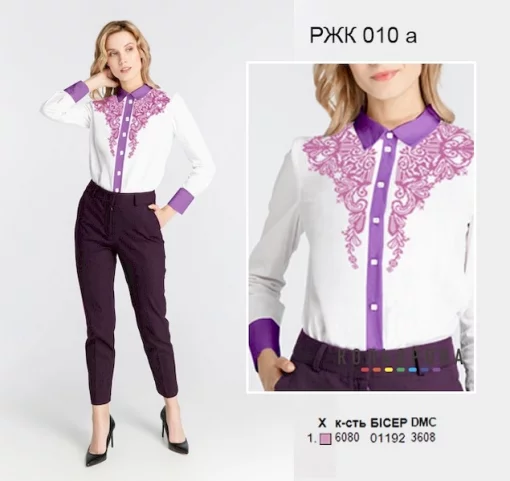 Рубашка жіноча комбінована РЖК-010А