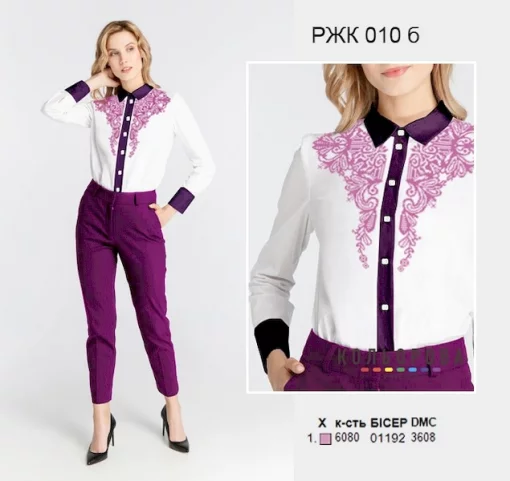 Рубашка жіноча комбінована РЖК-010Б