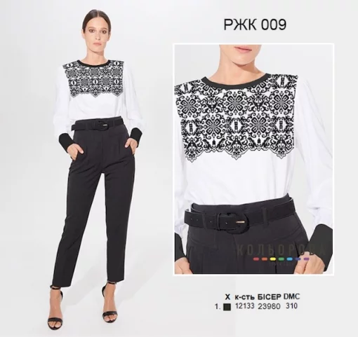 Рубашка жіноча комбінована РЖК-009