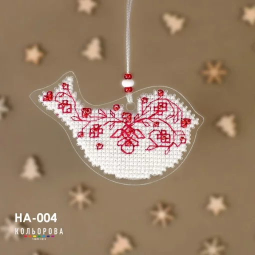 Набір для вишивки новорічної іграшки НА-004 &quot;Птах віри&quot;