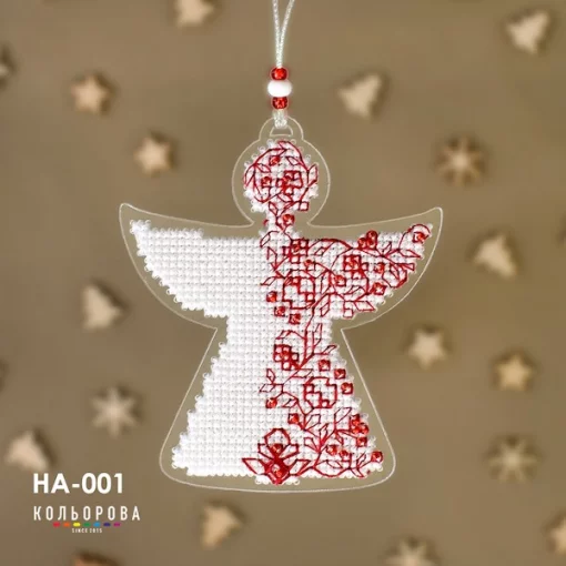 Набір для вишивки новорічної іграшки НА-001 &quot;Янгол добробуту&quot;
