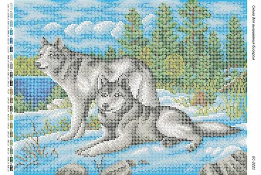 Вовки на снігу 