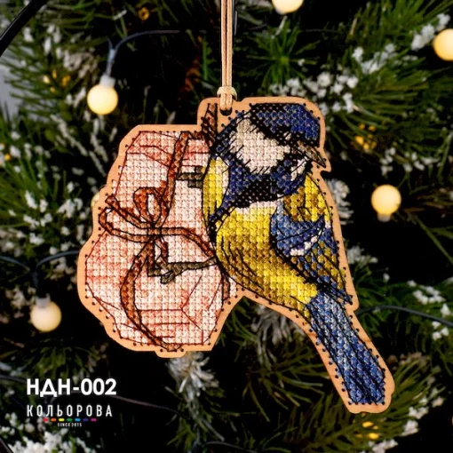 Набір для вишивки новорічної іграшки НДН-002 &quot;Крилатий пустун&quot;