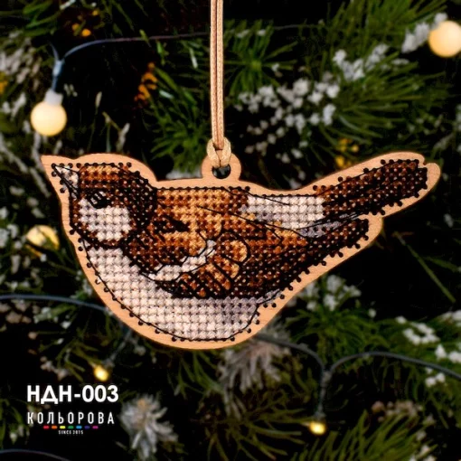 Набір для вишивки новорічної іграшки НДН-003 &quot;Крилатий пустун&quot;
