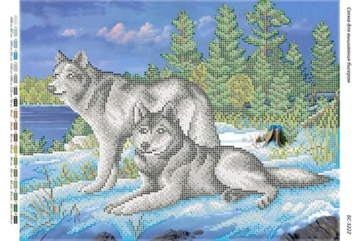 Вовки на снігу