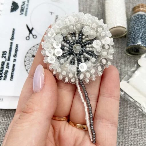 Набір брошка на фетрі &quot;Кульбабка&quot; №215