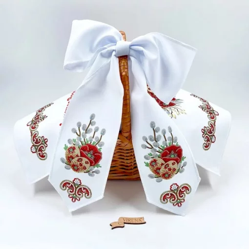 Бант на кошик, БК-091 (з намистинами)