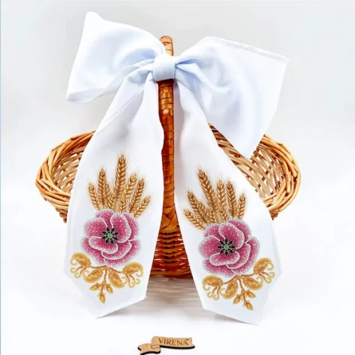 Бант на кошик, БК-093 (з намистинами)